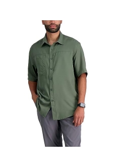Men's Short Sleeve Solid Dobby Shirt