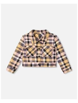 Girl Milano Blazer Jacket Pink Stylish Plaid - Child