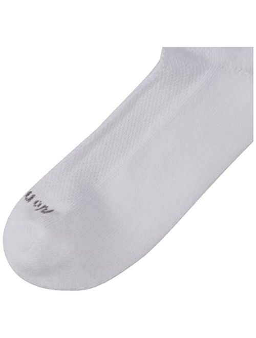 No Nonsense Women's Soft and Breathable Cushioned No Show Socks-Moisture-Wicking-with Back Tab, White-9 Pair Pack, 4-10