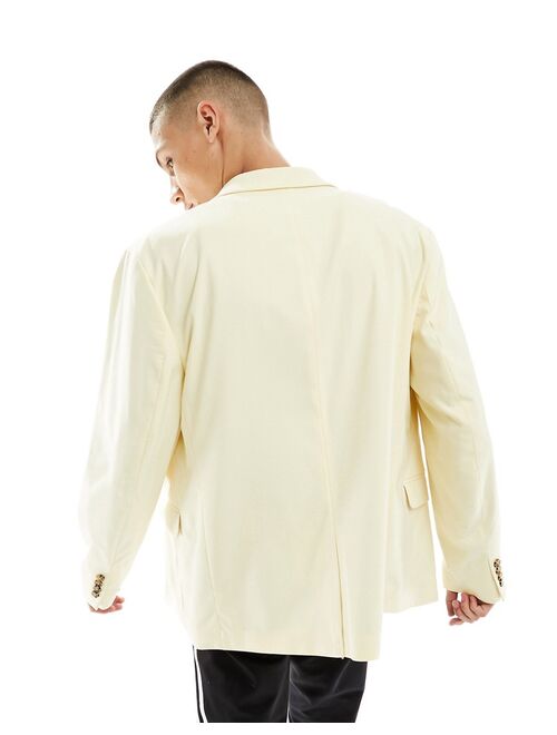 ASOS DESIGN oversized blazer in pale yellow