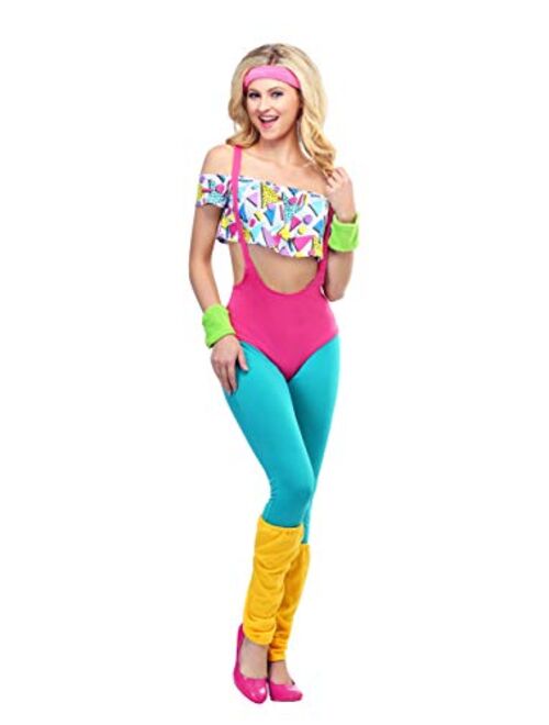 Fun Costumes Women's Work It Out 80's Costume Retro Workout Costume
