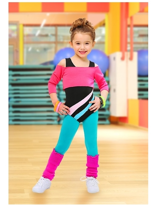 Fun Costumes Toddler 80s Workout Girl Costume 80s Workout Outfit for Girls