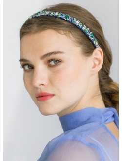Mira crystal-embellished silk headband