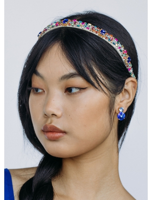 Jennifer Behr Mira crystal-embellished headband
