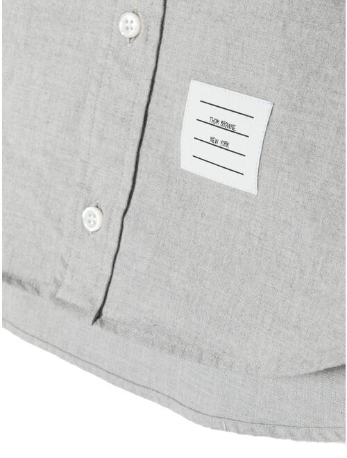 Thom Browne Kids stripe-detail cotton shirt