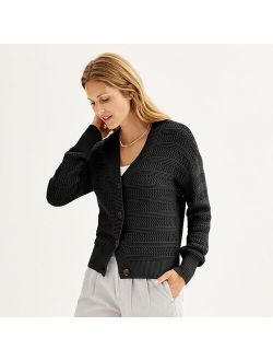 Button-Front Cardigan