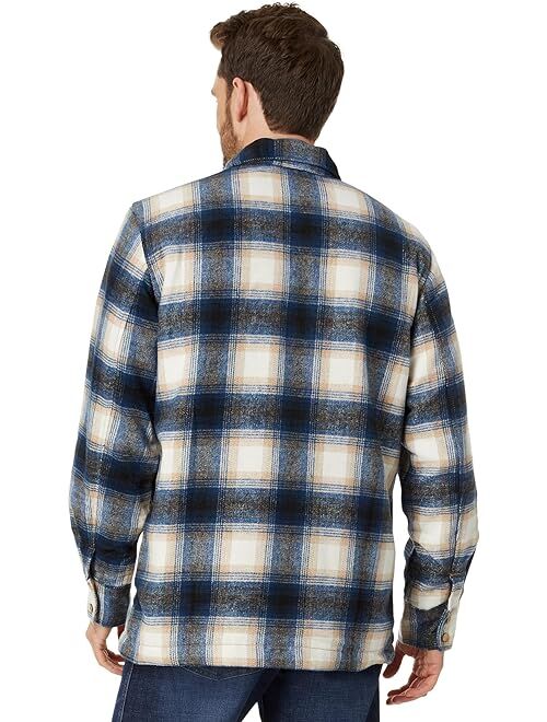 Wrangler Flannel Shirt Jacket Quilted Lined