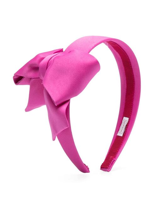 Monnalisa rhinestone-logo bow-detailed headband