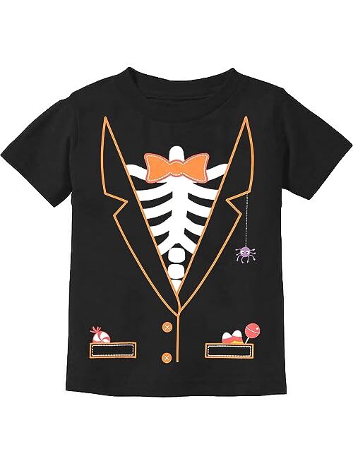 Ddsol Toddler Boy Glow in Dark T-Shirt Short Sleeve Kids Pumpkin Halloween Baby Tops for 2-7T