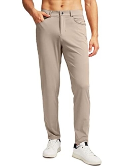 Men's Stretch Golf Pants with 6 Pockets Slim Fit Dress Pants for Men Travel Casual Work