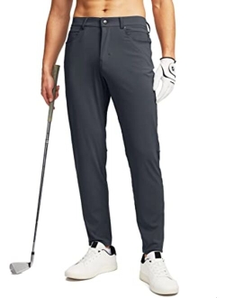 Men's Stretch Golf Pants with 6 Pockets Slim Fit Dress Pants for Men Travel Casual Work