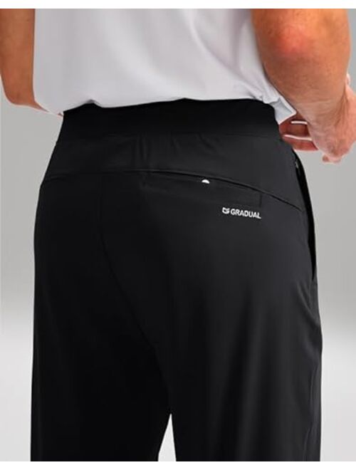 G Gradual Men's Sweatpants with Zipper Pockets Stretch Golf Workout Pants Elastic Waist Track Pants for Men Casual Athletic