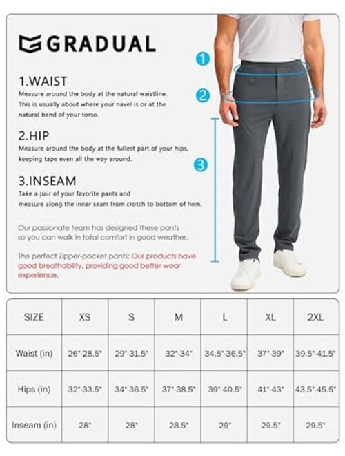 G Gradual Men's Sweatpants with Zipper Pockets Stretch Golf Workout Pants Elastic Waist Track Pants for Men Casual Athletic