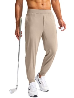 Men's Golf Joggers Pants with Zipper Pockets Stretch Sweatpants Slim Fit Track Pants Joggers for Men Work Running