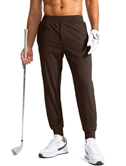 Men's Golf Joggers Pants with Zipper Pockets Stretch Sweatpants Slim Fit Track Pants Joggers for Men Work Running