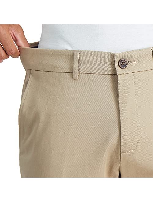 Haggar Men's Premium No Iron Khaki Slim Fit Flat Front Casual Pant