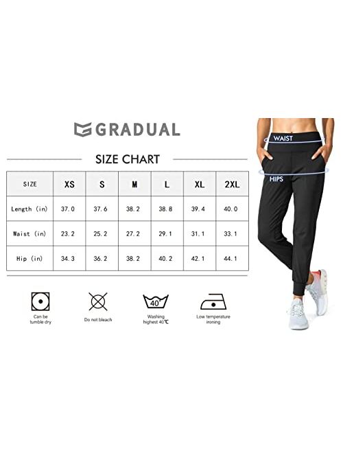 G Gradual Women's Joggers High Waisted Yoga Pants with Pockets Loose Leggings for Women Workout, Athletic, Lounge