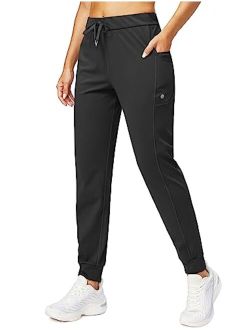 Women's Joggers Pants with Zipper Pockets Stretch Tapered Athletic Joggers for Women Lounge, Jogging, Workout