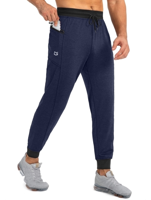 G Gradual Men's Jogger Pants with Zipper Pockets Slim Joggers for Men Athletic Sweatpants for Workout, Jogging, Running