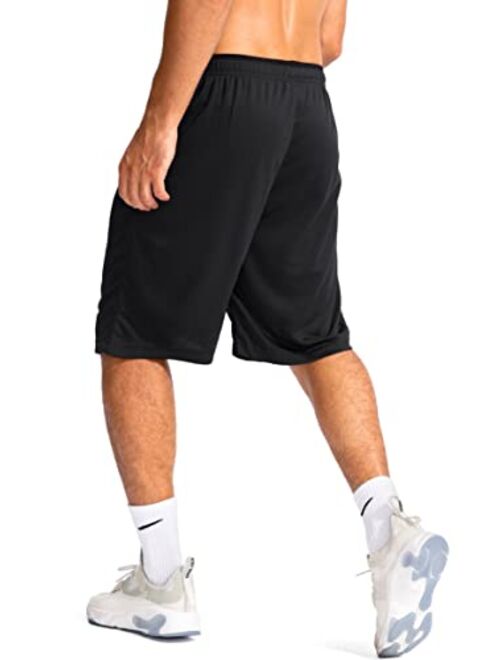 G Gradual Men's Basketball Shorts with Zipper Pockets Lightweight Quick Dry 11" Long Shorts for Men Athletic Gym