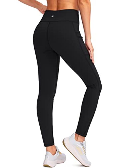 G Gradual Women's Fleece Lined Winter Leggings with Pockets Water Resistant High Waisted Thermal Warm Pants Running Hiking
