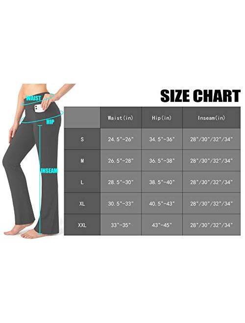 G Gradual Women's Pants 4 Pockets High Waist Dress Pants Bootcut Yoga Pants