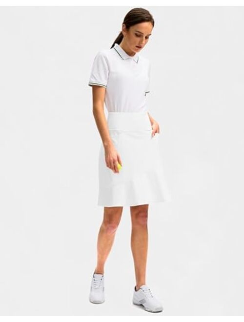 G Gradual Skorts Skirts for Women with 5 Pockets 20" Knee Length Golf Skirt Modest Long Tennis Athletic Skirts for Women
