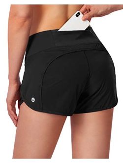 Women's Running Shorts with Mesh Liner 3" Workout Athletic Shorts for Women with Phone Pockets