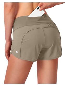 Women's Running Shorts with Mesh Liner 3" Workout Athletic Shorts for Women with Phone Pockets