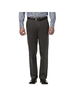 Men's Premium No Iron Khaki Straight Fit Flat Front Casual Pant