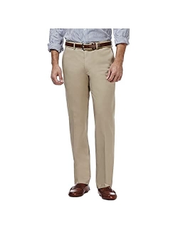 Men's Premium No Iron Khaki Straight Fit Flat Front Casual Pant