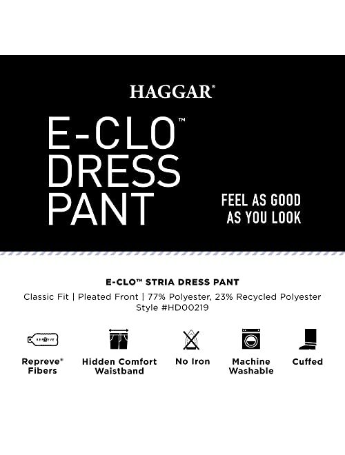 Haggar Men's Eclo Repreve Stria Pleat Front Dress Pant