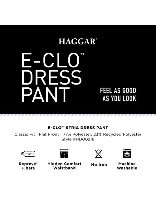 Haggar Men's ECLO Repreve Stria Flat Front Dress Pant