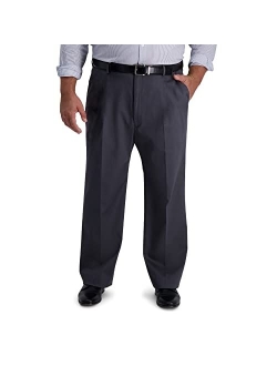 Men's Iron Free Premium Khaki Classic Fit Flat Front Expandable Waist Casual Pant Regular and Big & Tall Sizes