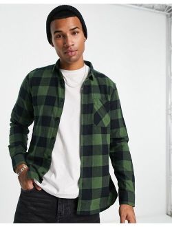 buffalo shirt in khaki plaid