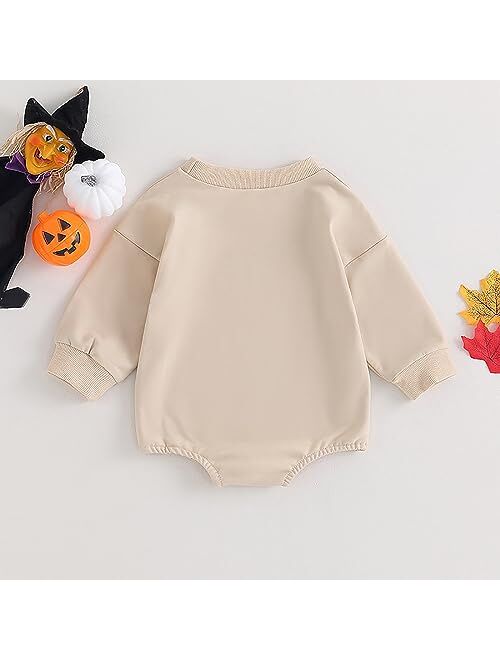 Sanpersonlin Infant Baby Girl Boy Loose Fall Clothes Hoodie Pullover Sweatshirt Romper Onesie Outfit Long Sleeve T-Shirt Tops