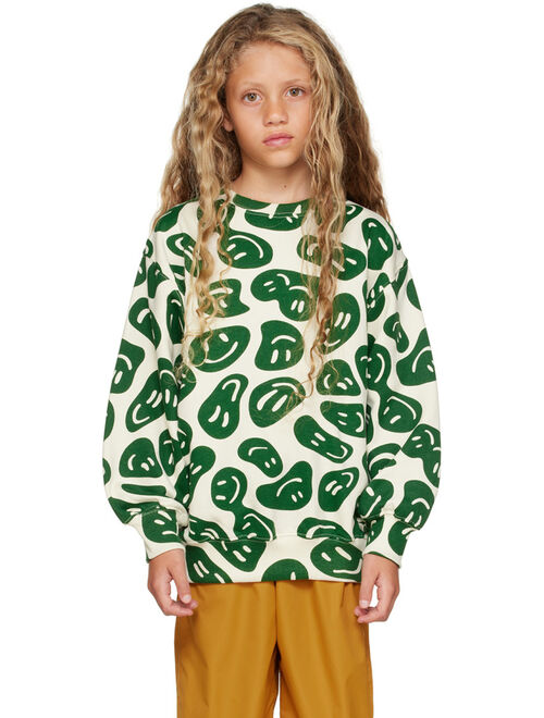 MOLO Kids Green & Off-White Monti Sweatshirt