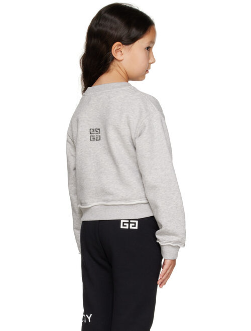 GIVENCHY Kids Gray Embroidered Sweatshirt