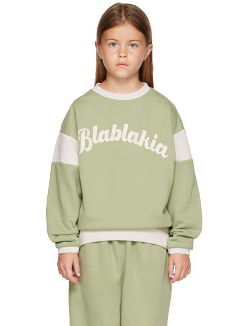 BLABLAKIA Kids Green Printed Sweatshirt