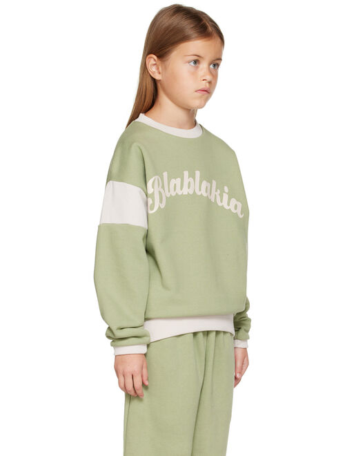 BLABLAKIA Kids Green Printed Sweatshirt