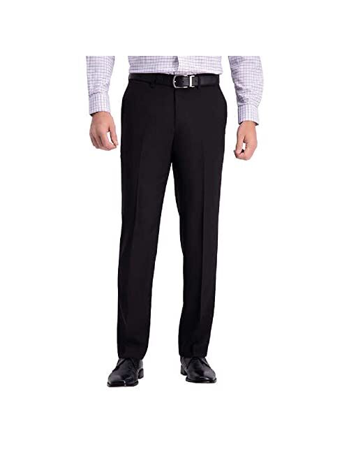 Haggar Men's Comfort Performance Stretch Straight Fit Pant with Super Flex Waistband