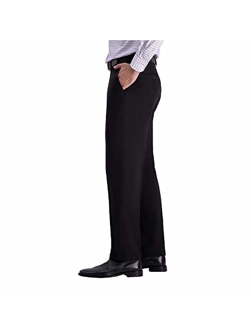 Haggar Men's Comfort Performance Stretch Straight Fit Pant with Super Flex Waistband