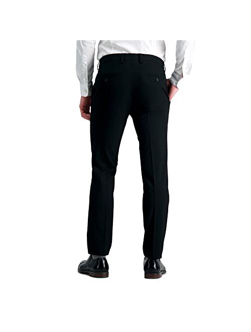 Haggar Men's 4-Way Stretch Ultra Slim Flat Front Dress Pant