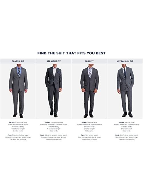 Haggar Men's Smart Wash with Repreve Tailored Fit Suit Separates-Pants & Jackets