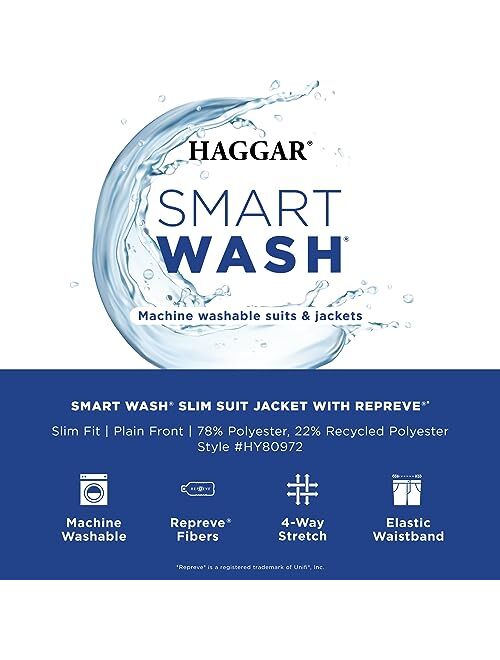 Haggar Men's Smart Wash with Repreve Slim Fit Suit Separates-Pants & Jackets