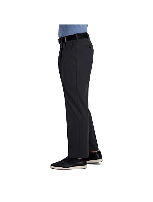 Haggar Men's Cool Right Performance Flex Classic Fit Pleat Front Pant-reg. and Big & Tall