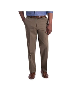 Men's Iron Free Premium Khaki Classic Fit Flat Front Expandable Waist Casual Pant Regular and Big & Tall Sizes