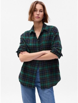 Women's Long Sleeve Button Up Flannel Big Shirt