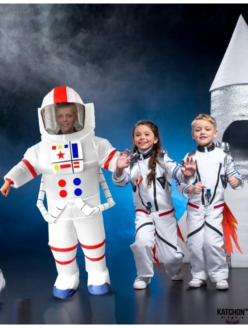 KatchOn, Halloween Inflatable Astronaut Costume - Medium, 47 Inch | Blow Up Astronaut Costume Kids for Halloween Party | NASA Astronaut Costume for Kids | Spooky Kids Spa