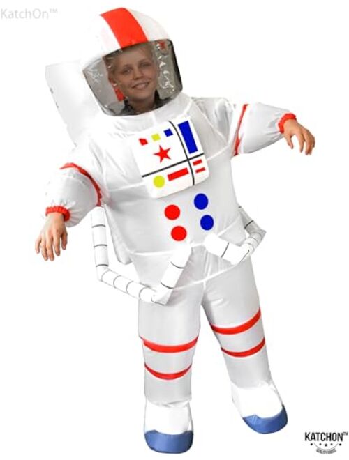 KatchOn, Halloween Inflatable Astronaut Costume - Medium, 47 Inch | Blow Up Astronaut Costume Kids for Halloween Party | NASA Astronaut Costume for Kids | Spooky Kids Spa